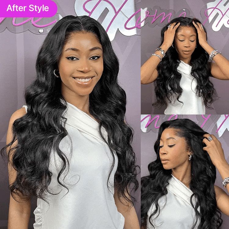 Pre-do Lagos Hairline Flexi Fit Invisi Drawstring Cap Natural Black & Copper Ombre Highlights Silky Straight Glueless 13x4 Frontal HD Lace Wig Pre-Cut Lace