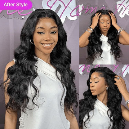 Pre-do Lagos Hairline Flexi Fit Invisi Drawstring Cap Natural Black & Copper Ombre Highlights Silky Straight Glueless 13x4 Frontal HD Lace Wig Pre-Cut Lace