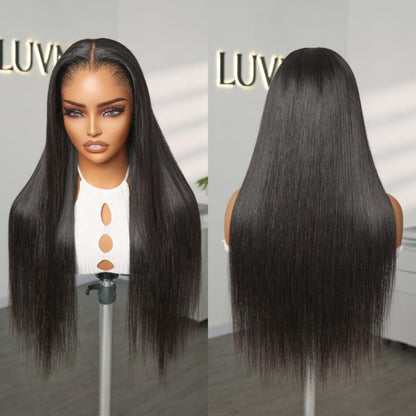 Pre-do Lagos Hairline Flexi Fit Invisi Drawstring Cap Natural Black & Copper Ombre Highlights Silky Straight Glueless 13x4 Frontal HD Lace Wig Pre-Cut Lace