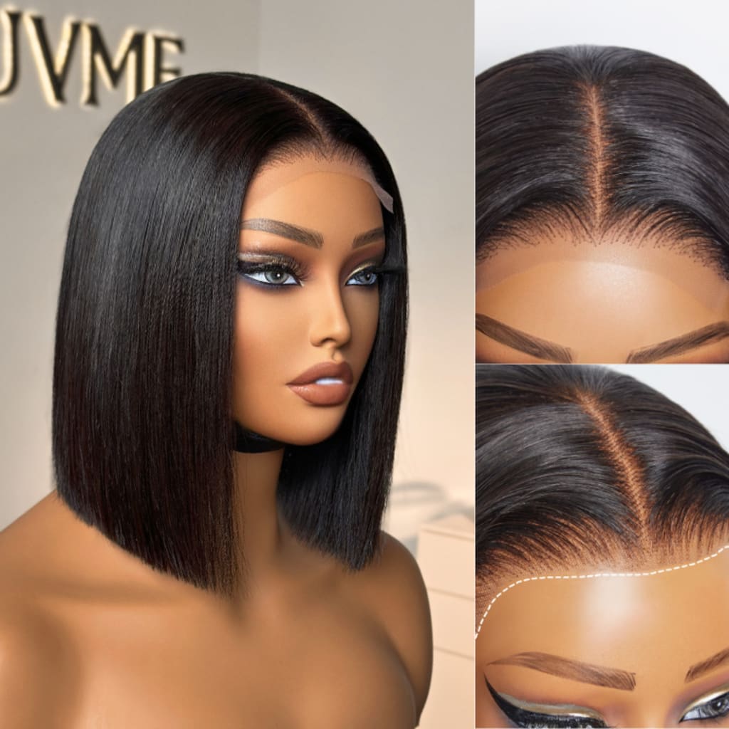 Pre-do Lagos Hairline Flexi Fit Invisi Drawstring Cap Natural Black & Copper Ombre Highlights Silky Straight Glueless 13x4 Frontal HD Lace Wig Pre-Cut Lace